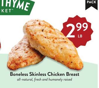 Fresh Thyme Boneless skinless chicken breast offer