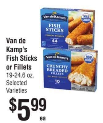 Smart & Final Van de kamp's fish sticks or fillets offer