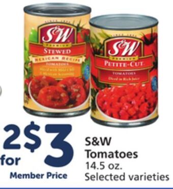 Albertsons S&w tomatoes offer