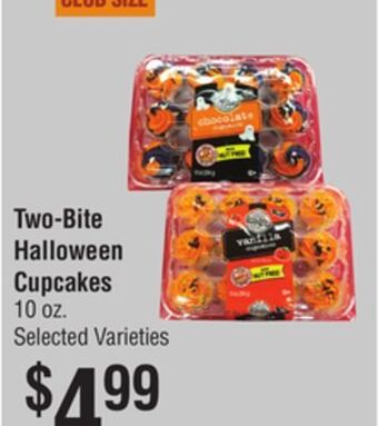 Smart & Final Two-bite halloween cupcakes offer