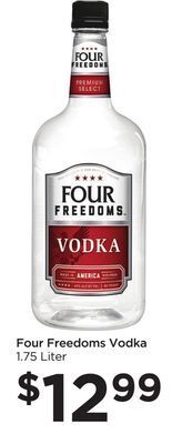 Food 4 Less Four freedoms vodka offer
