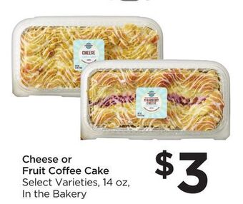 Food 4 Less Cheese or fruit coffee cake offer