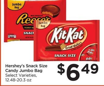 Food 4 Less Hershey's snack size candy jumbo bag offer