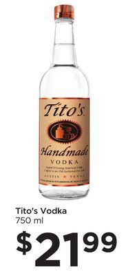 Food 4 Less Tito's vodka offer