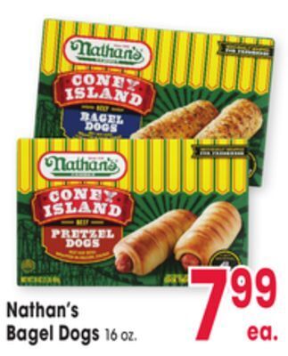Jewel-Osco Nathan's bagel dogs offer