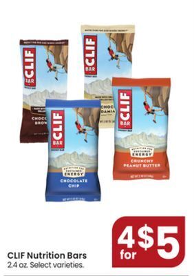 Jewel-Osco Clif nutrition bars offer