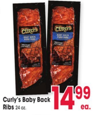 Jewel-Osco Curly's baby back ribs offer