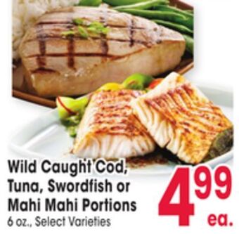 Jewel-Osco Caught cod, tuna, swordfish or tuna, swordfish or mahi mahi portions offer