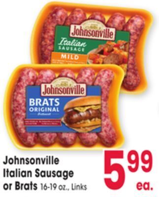Jewel-Osco Johnsonville italian sausage offer