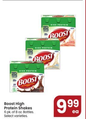 Jewel-Osco Boost high protein shakes offer