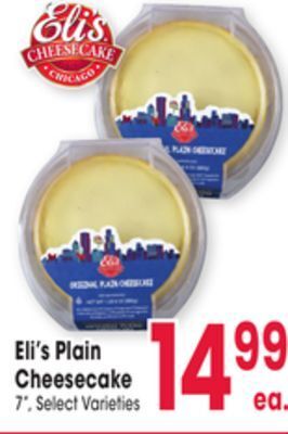 Jewel-Osco Eli's plain cheesecake offer