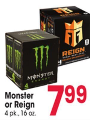 Jewel-Osco Monster or reign offer