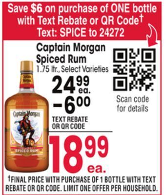 Jewel-Osco Captain morgan spiced rum offer