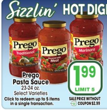 Jewel-Osco Prego pasta sauce offer