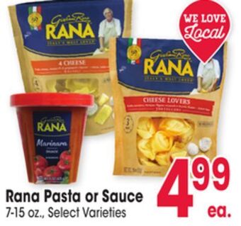Jewel-Osco Rana pasta or sauce offer