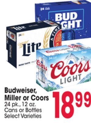 Jewel-Osco Budweiser, miller or coors offer