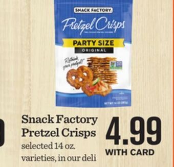 Mariano's Snack factory pretzel crisps offer