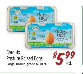 Sprouts Farmers Market Sprouts pasture raised eggs offer