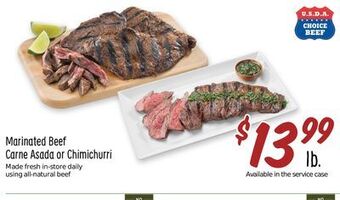 Sprouts Farmers Market Marinated beef carne asada or chimichurri offer