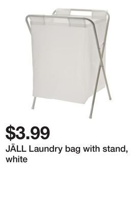 Ikea Jäll laundry bag with stand, white offer