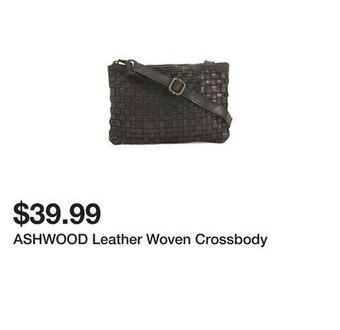 Marshalls Ashwood leather woven crossbody offer