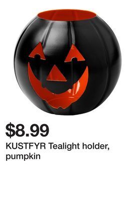 Ikea Kustfyr tealight holder, pumpkin offer