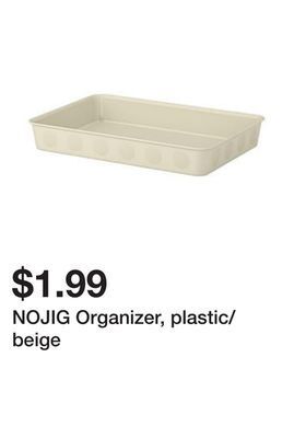 Ikea Nojig organizer, plastic/beige offer