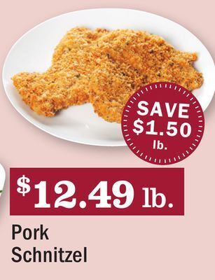 Heinen's Pork schnitzel offer