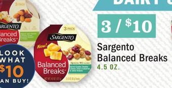 Heinen's Sargento balanced breaks offer
