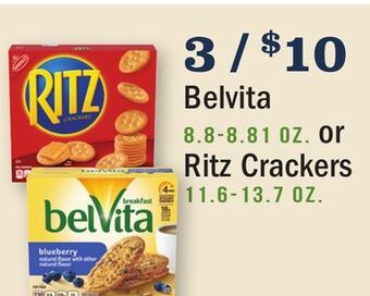 Heinen's Belvita 8.8-8.81 oz. or ritz crackers 11.6-13.7 oz offer