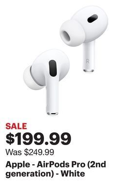 Best Buy Apple - airpods pro (2nd generation) - white offer