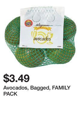 Wegmans Avocados, bagged, family pack offer
