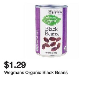 Wegmans Wegmans organic black beans offer