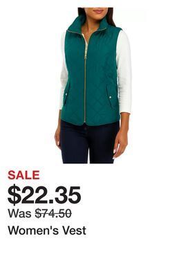 Belk Women's vest offer