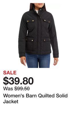 Belk Women's barn quilted solid jacket offer