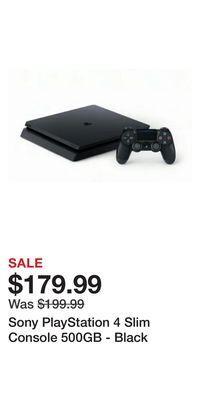 Game Stop Sony playstation 4 slim console 500gb - black offer