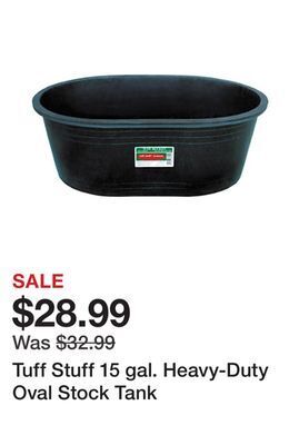 Tractor Supply Company Tuff stuff 15 gal. heavy-duty oval stock tank offer