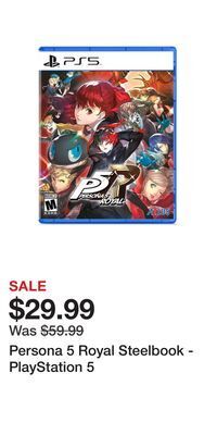 Game Stop Persona 5 royal steelbook - playstation 5 offer