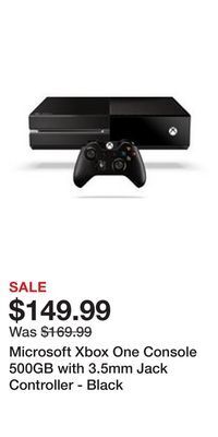 Game Stop Microsoft xbox one console 500gb with 3.5mm jack controller - black offer
