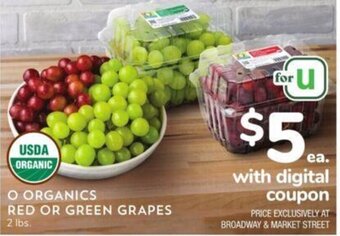 Albertsons O ORGANICS RED OR GREEN GRAPES offer