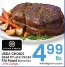Albertsons USDA Choice Beef Chuck Cross Rib Roast offer
