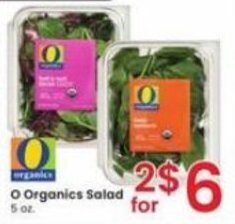 Albertsons O Organics Salad offer