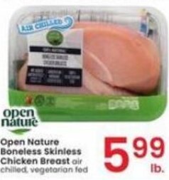 Albertsons Open Nature Boneless Skinless Chicken Breast offer