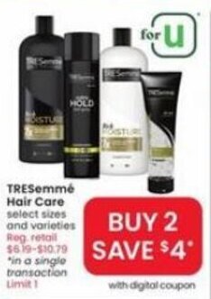Albertsons TRESemmé Hair Care offer