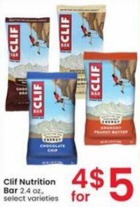 Albertsons Clif Nutrition Bar 2.4 oz. offer