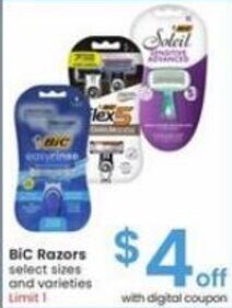 Albertsons BIC Razors offer