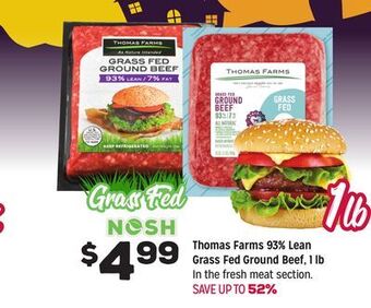 Grocery Outlet Thomas farms 93% lean grass fed ground beef, 1 lb offer