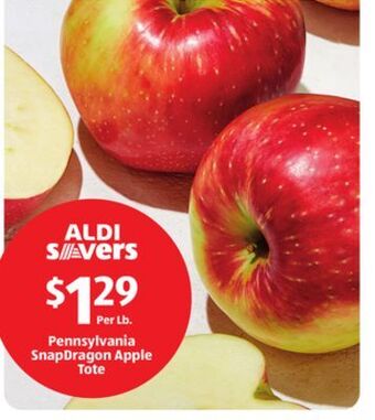 Aldi Pennsylvania snapdragon apple tote offer
