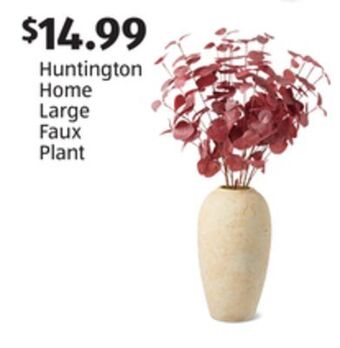 Aldi Huntington home large faux plant offer