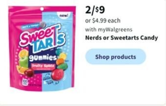 Walgreens Nerds or sweetarts candy offer